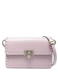 Valentino Garavani sac porté épaule en cuir à ornements Rockstud23 - Rose