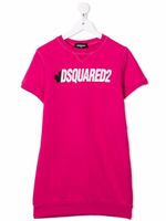 DSQUARED2 KIDS robe en coton à logo imprimé - Rose