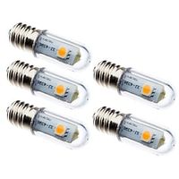 5 stuks 0.5 W LED-maïslampen 15 lm E14 T 3 LED-kralen SMD 5050 Decoratief Warm wit Wit 90-240 V / CE Lightinthebox