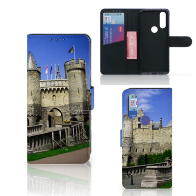 Motorola One Macro Flip Cover Kasteel