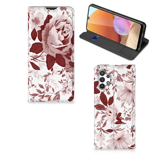 Bookcase Samsung Galaxy A32 4G | A32 5G Enterprise Editie Watercolor Flowers