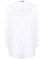 Jil Sander band-collar cotton poplin shirt - Blanc