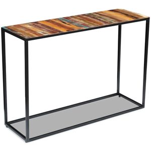 Wandtafel 110x35x76 cm massief gerecycled hout