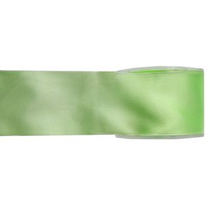 1x Groene satijnlint rollen 2,5 cm x 25 meter cadeaulint verpakkingsmateriaal