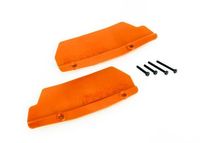 Traxxas - Mud guards, rear, orange, (left and right)/ 3x15 CCS (2)/ 3x25 CCS (2) (TRX-9519T)