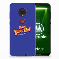 Motorola Moto G7 | G7 Plus Siliconen hoesje met naam Never Give Up