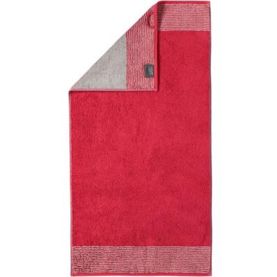 Cawö Cawo Two-Tone Handdoek Bordeaux 50x100