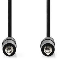 Stereo-Audiokabel | 3,5 mm Male | 3,5 mm Male | Vernikkeld | 3.00 m | Rond | Zwart | Label