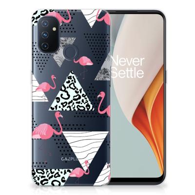 OnePlus Nord N100 TPU Hoesje Flamingo Triangle OnePlus Nord N100 TPU Hoesje Flamingo Triangle