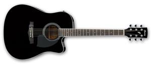 Ibanez PF15ECE-BK gitaar Akoestische-elektrische gitaar Dreadnought 6 snaren Zwart