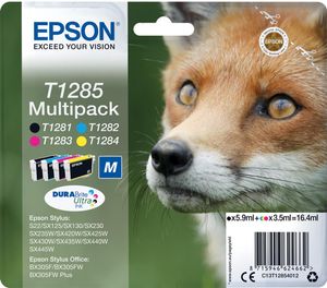 Epson inktcartridge T1285, 140-225 pagina&apos;s, OEM C13T12854012, 4 kleuren