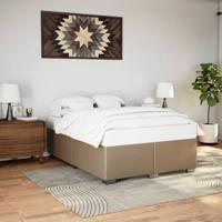 vidaXL Bedframe kunstleer cappuccinokleurig 160x200 cm