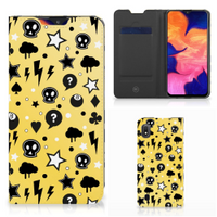 Mobiel BookCase Samsung Galaxy A10 Punk Geel