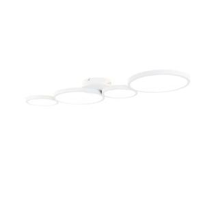 QAZQA Plafondlamp wit incl. LED 3 staps dimbaar 4-lichts - Lupolo