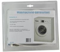 Wiesbaden RVS wm aansluitset 150 cm+kraan+waterslot