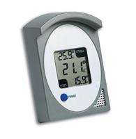 TFA Dostmann Digitale thermometer, voor binnen of buiten, maximale en lage waarden, spatwaterdicht.