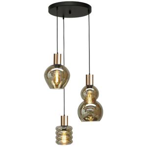 Masterlight Zwarte hanglamp met goud Bounty 4-lichts curiosa 2472-05-02-35-3-237