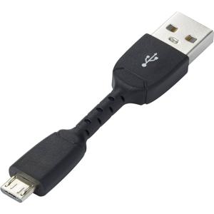 Renkforce USB-kabel USB 2.0 USB-A stekker, USB-micro-B stekker 0.05 m Zwart RF-4260171