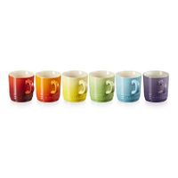 Le Creuset Regenboog Koffiebekers 0,2 L - 6 st. - thumbnail