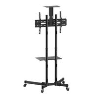 Techly ICA-TR16T flat panel vloer standaard 177,8 cm (70 ) Portable flat panel floor stand Zwart - thumbnail