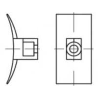 TOOLCRAFT Bevestigingssokkel TO-5454864 100 stuk(s)