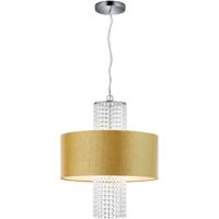 LED Hanglamp - Hangverlichting - Trion Kong - E14 Fitting - 3-lichts - Rond - Mat Goud - Aluminium