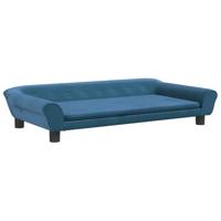 vidaXL Hondenmand 100x50x21 cm fluweel blauw, hondenbank, hondenbed, dierenmand, huisdierenbank, huisdierenmand, dierenbed, huisdierenbed
