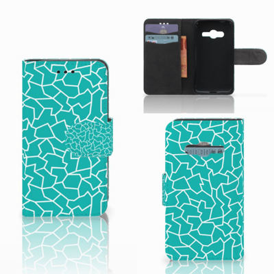 Samsung Galaxy Trend 2 Hoesje Cracks Blue