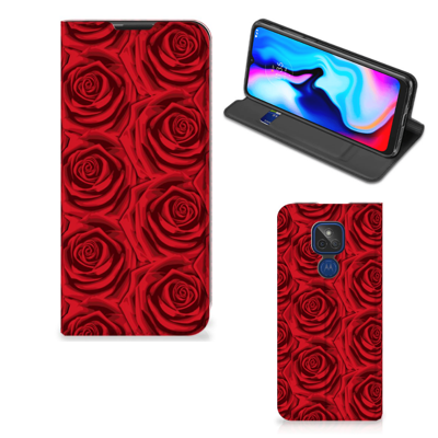 Motorola Moto G9 Play Smart Cover Red Roses