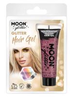 Moon Glitter Holographic Haar Gel Pink