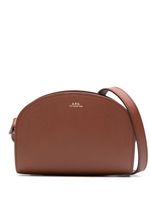 A.P.C. sac porté épaule Demi-Lune en cuir - Marron