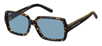 Marc Jacobs zonnebril dames rechthoekig Havana/blauw