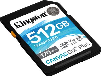 Kingston Technology Canvas Go! Plus 512 GB SD UHS-I Klasse 10 Kingston Technology Canvas Go! Plus 512 GB SD UHS-I Klasse 10
