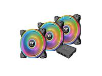 Thermaltake Riing Quad 14 RGB Noir ventilator, 14 cm, 13,5 W, 12 V, 22,8 dB, 3-polig, waterkoeling, compatibel met desktop, adresseerbare RGB-led, NeonMaker verlichtingssoftware-ondersteuning