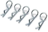 Body clips middel, zilver, 10 stuks - thumbnail