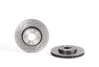 Remschijf BREMBO XTRA LINE BREMBO, Remschijftype: Geperforeerd / Geventileerd, u.a. für Opel, Fiat, Vauxhall - thumbnail