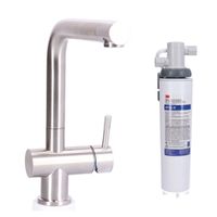 Keukenkraan RVS massief RVS inclusief 3M Waterfilter