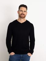 Petrol Industries Essential V-Neck Knit Black - XXXL