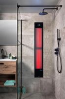 Xenz Feel Good Shower L infrarood inbouw 110x27 cm zwart - thumbnail