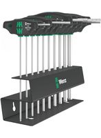 Wera 454/10 HF Schroevendraaier-set Imperial 2 | T-Greep set Binnenzeskant | Hex-Plus met vasthoudtfunctie | INCH | 10-delig - 05023454001