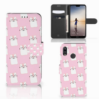 Huawei P20 Lite Telefoonhoesje met Pasjes Sleeping Cats