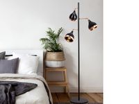 Staande lamp BURGOS 3 lampen zwart - thumbnail