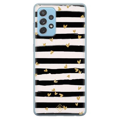 Samsung Galaxy A52 (5G) siliconen telefoonhoesje - Hart streepjes