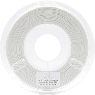 Renkforce RF-4738600 Filament PLA kunststof 1.75 mm 1000 g Wit (mat) 1 stuk(s)