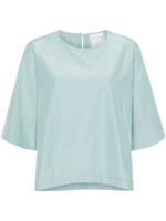 Forte Forte Chic Taffettas blouse met korte mouwen - Blauw
