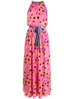 DVF Diane von Furstenberg robe sans manches à pois - Rose