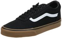 Vans Sneaker Ward Canvas heren Low-Top Trainers , Zwart Canvas Zwart Gum , 42 EU