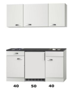 Kitchenette 130 CM incl koelkast, kookplaat en wandkasten RAI-2255