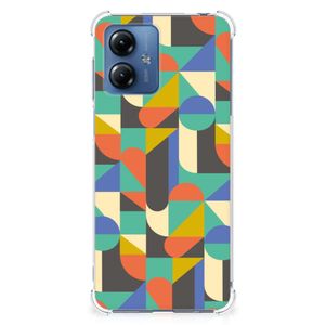 Motorola Moto G14 Doorzichtige Silicone Hoesje Funky Retro