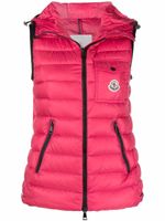 Moncler gilet Glyco à design matelassé - Rose